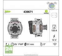 Alternatore Valeo per MERCEDES 250 220 200 C 180 #qu