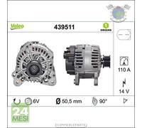 Alternatore Valeo per SEAT TOLEDO III IBIZA IV CORDOBA ALTEA LEON SKODA ROOMSTE