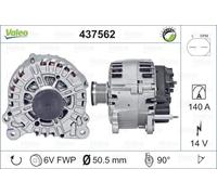 ALTERNATORE VALEO PER VW AUDI SEAT SKODA 437562