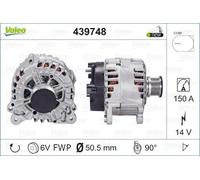 ALTERNATORE VALEO PER VW AUDI SEAT SKODA 439748