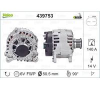 ALTERNATORE VALEO PER VW AUDI SEAT SKODA 439753