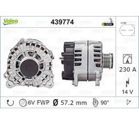ALTERNATORE VALEO PER VW AUDI SEAT SKODA 439774