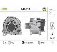 ALTERNATORE VALEO PER VW AUDI SEAT SKODA 440314