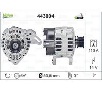ALTERNATORE VALEO PER VW AUDI SEAT SKODA 443004