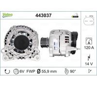 ALTERNATORE VALEO PER VW AUDI SEAT SKODA 443037