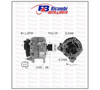 ALTERNATORE VW GOLF NEW BEETLE POLO LUPO FOX SEAT IBIZA 1.4cc 1.6cc
