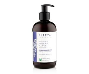 Alteya Organic Olio Massaggi e Corpo miscela di lavanda rilassante 250 ml - USDA certificato organico puro bio naturale - delicato calmante nutriente trattamento pelle anti-stress
