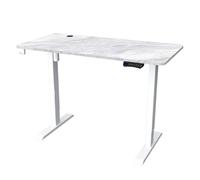 Altezza della scrivania in piedi regolabile, Scrivania for computer con sollevamento intelligente da 55x24 pollici, 140/120x65 cm, postazione di lavoro for una scrittura robusta(Marble Color)