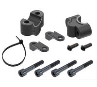 Altezza manubrio 25 mm nero incl. supporto per mascherina anteriore per Kawas...