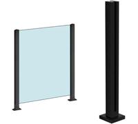 Altezza personalizzabile Railing Post nero per terrazze e balconi Design moderno Barriera di sicurezza esterna Elegante soluzione per ringhiere