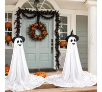 Altezza regolabile Incandescente Halloween Spectre Decorazione Con Luci A LED Per Portico Cortile Haunting Houses Indoor Outdoor ABS Panno di Gomma Halloween Decorazione