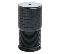 Altezza regolabile per mobili Rialzi per gambe per letti e armadietti in lega di alluminio con cuscinetti in silicone per ridurre al minimo le vibrazioni e fornire un supporto stabile (nero, 43 mm)