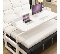 Altezza Regolabile Tavolo Caffè Carrello,tavolo Servitore In Tavolino Da Letto Con Ruote Scrivania Camera E Braccio Notebook Supporto Laptop(Color:Bianco+)