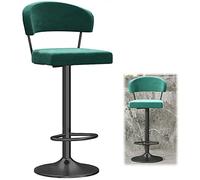 Altezza Regolabili, Sedia Pranzo banco della Cucina Alta con Schiena, sedie sgabelli da Bar in Velluto Adatte per la controspionaggio (Verde 1ps 80 cm/31,5 Pollici)