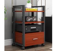 AltezzaRegolabile3TierRecordPlayerStandonWheelsVersatileCornerStereoCabinetperProjectorTVBoxRoutersAltoparlantiOttimaleMediaStorageSolution