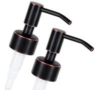 ALTGLAS 2 Pezzi di Dispenser di Sapone 'Budapest' - Pompa in Acciaio Inox per Dosatore Liquido Ricambio o per Upcycling da Bottiglie Usate (Rame Lucidato con Olio)