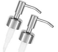 ALTGLAS 2 Pezzi di Dispenser di Sapone 'Budapest' - Pompa in Acciaio Inox per Dosatore Liquido Ricambio o per Upcycling da Bottiglie Usate (Cromo d'Argento)