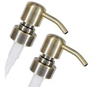 ALTGLAS 2 Pezzi di Dispenser di Sapone 'Zagreb' - Pompa in Acciaio Inox per Dosatore Liquido Ricambio o per Upcycling da Bottiglie Usate (Bronzo Vintage)