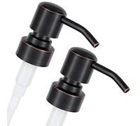 ALTGLAS 2 Pezzi di Dispenser di Sapone 'Zagreb' - Pompa in Acciaio Inox per Dosatore Liquido Ricambio o per Upcycling da Bottiglie Usate (Rame Lucidato con Olio)