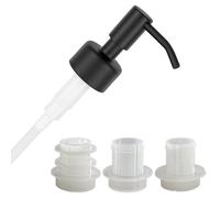 ALTGLAS Pompa del Dispenser di Sapone 'Budapest' - Testa in Acciaio Inox con set di Adattamenti per Flaconi da 18-23 mm - Dosatore Liquido Upcycling da Bottiglie Usate (Nero)