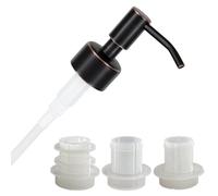 ALTGLAS Pompa del Dispenser di Sapone 'Budapest' - Testa in Acciaio Inox con set di Adattamenti per Flaconi da 18-23 mm - Dosatore Liquido Upcycling da Bottiglie Usate (Rame Lucidato con Olio)