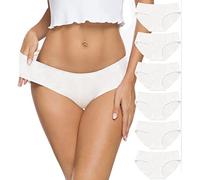 Altheanray Mutandine da donna in cotone senza cuciture, 6 pezzi, bianco, Small