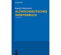 Rudolf Schützeichel Althochdeutsches Wörterbuch (Tascabile)
