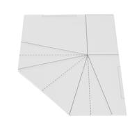 Althwuyu Modello da cucito pieghevole per cestino alimenti, guida e righello in acrilico fai-da-te per borse, 8 pollici