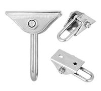 Althwuyu Piatto Fisso di Tipo Utwuyu U, Occhio di Cuscinetto in Acciaio Inossidabile con anellos di Corda, Anelli a Traino e Kit a Vite, Anelli in Acciaio a Parete per Amaca