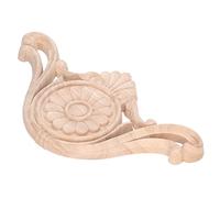 Althwuyu Wood Applique, Easy Installation Sturdy Authentic Classiced Pattern Carving for Furniture Decoration, Type One Design