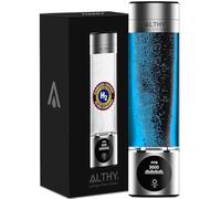 ALTHY Bottiglia generatore di acqua idrogeno ad alte prestazioni, tecnologia SPE#PEM a doppia camera, analisi H2 certificata secondo lo standard IHSA, PPB e schermo di visualizzazione del tempo e