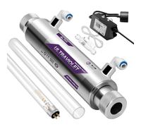 ALTHY FS11 Filtro per Acqua a Ultravioletto, Sterilizzatore per Acqua UV per Purificatore Acqua Sottolavello o Sistema Osmosi Inversa Con Interruttore Sensore di Flusso Intelligente,1 GPM,110-240V,11W