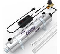 ALTHY FS48 Filtro de acqua ultravioletto per tutta la casa, sterilizzatore UV con sensore di flusso intelligente, sterilizzazione efficace al 99,99%, 12 GPM, 110-240 V, risparmio energetico di 48 W