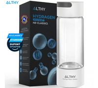 ALTHY Tazza per bottiglia con generatore d'acqua ricco di idrogeno - DuPont SPE PEM Dual Chamber Maker Lonizer - Dispositivo per inalazione H2