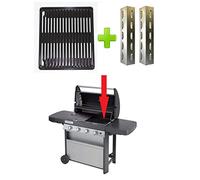 ALTIGASI Ricambio Originale - GRIGLIA Acciaio SMALTATO + 2 DIFFUSORI per Barbecue 4 Series Classic L CAMPINGAZ - 44,5x38,5 CM