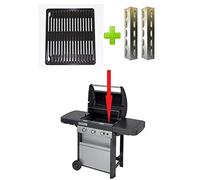 ALTIGASI Ricambio Originale - GRIGLIA Acciaio SMALTATO + 2 Pezzi DIFFUSORI per Barbecue 3 Series Classic L - 44,5x38,5 CM
