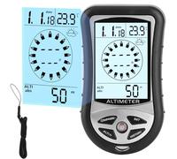 Altimetro digitale, bussola digitale, termometro da trekking, timer e retroilluminazione, barometro 8 in 1 portatile per alpinismo all'aperto da 700 a 8990 m (da 2300 a 29500 FT), da 300 mbar a 1100