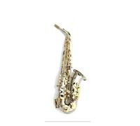 Alto Mib Tune Sassofono Ottone Nichel Argento Corpo Placcato Lacca Dorata Chiave Strumento Musicale Sax Mi Bemolle Con Custodia (Color : PU Leather Case)