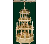 Alto Piramide da Tavolo Nascita di Cristo Natura Elettrico 3 Piani Nuovo 16714