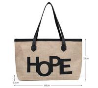 Alto Qualità Donna Lino Lusso Borsa Grande Fine Settimana Spesa Viaggio a Spalla