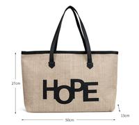 Alto Qualità Donna Lino Lusso Borsa Grande Fine Settimana Spesa Viaggio a Spalla