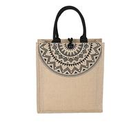 Alto Qualità Donna Lino Lusso Borsa Grande Fine Settimana Spesa Viaggio a Spalla