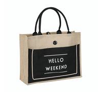 Alto Qualità Donna Lino Lusso Borsa Grande Fine Settimana Spesa Viaggio a Spalla