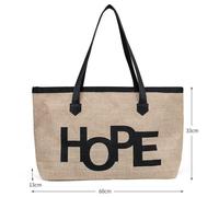 Alto Qualità Donna Lino Lusso Borsa Grande Fine Settimana Spesa Viaggio a Spalla