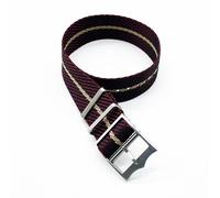 Alto Qualità Uomo Singolo Pass a Righe Nylon Cinturino Orologio Polsino Ricambio