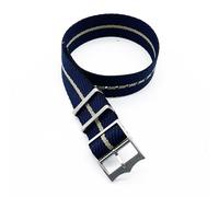 Alto Qualità Uomo Singolo Pass a Righe Nylon Cinturino Orologio Polsino Ricambio