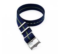 Alto Qualità Uomo Singolo Pass a Righe Nylon Cinturino Orologio Polsino Ricambio
