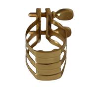 Alto Sax Ligature, Gold Double Screw Fastener, Multi-Functional Metal Clip, Portable Saxophone Accessory, Ideal for Musicians, Performers, Practice Sessions, Concerts, Studio Use