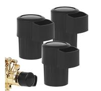 Alto Saxophone End Plug - 3 pezzi ABS durevole Instrument Cap, Protective Anti-Bump Key Guard Cover, Stable Black Wind Accessory Replacement, Professional Maintenance Dust Stopper For Alto Sax Players