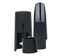 Alto Saxophone Mouthpiece Set, Includes Sax Flute Head Cap, Ligature Clip, Black, Wood Accessories for Musicians, Band Instrument Maintenance, and Performance Tools